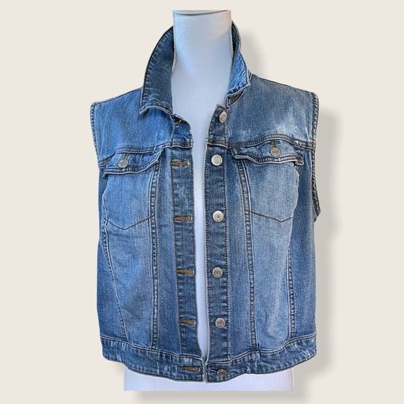 Mossimo Supply Co. Jackets & Blazers - Mossimo Sleeveless Blue Denim Vest Sz XXL, 2X